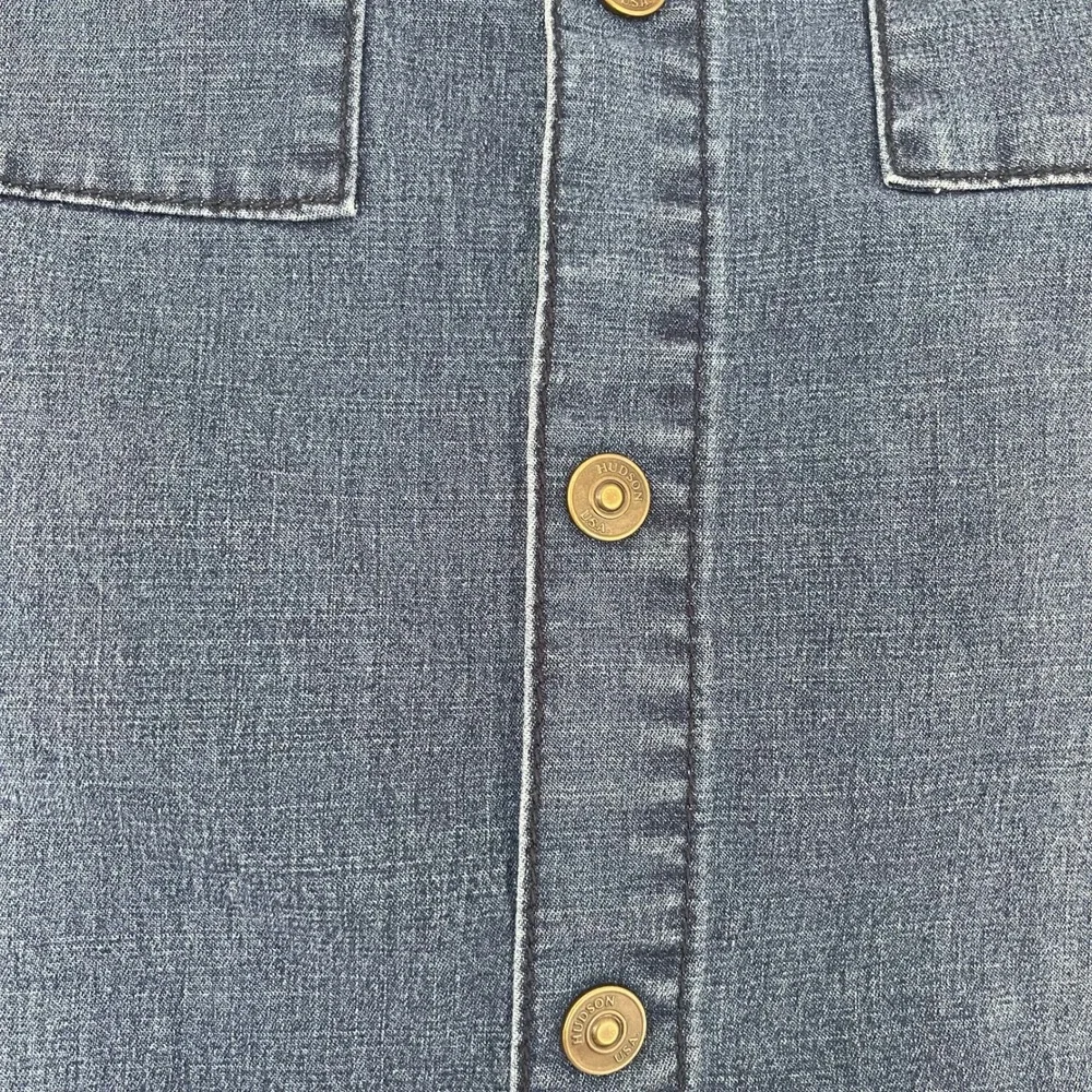 Hudson Long Sleeve Denim Girls' Button Snap Dress Girls‎ Size XL Dark Wash